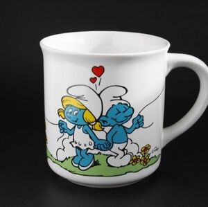 Vintage 1980s Smurfs Mug, Ganz Bros. I Love You Series